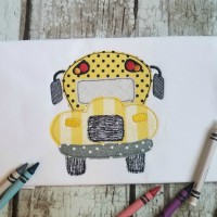 School Bus Machine Applique Design